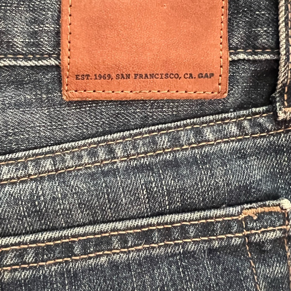 Gap Mens Dark Wash Blue Denim Straight Leg Loose fit Jeans Size 34x30